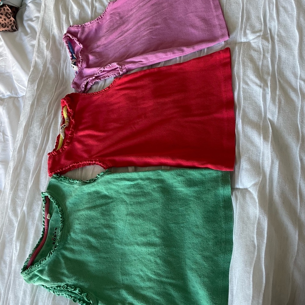 Mini Boden Green, Red and Pink Tops